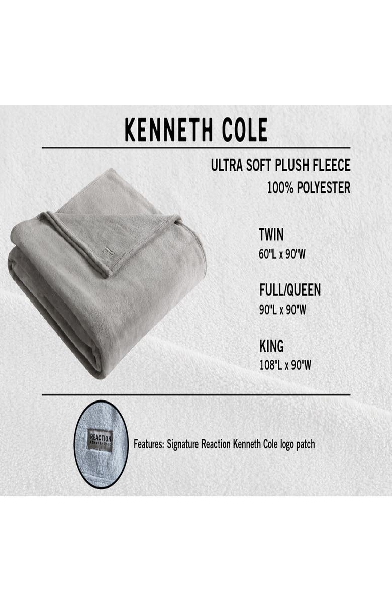 Kenneth Cole Solid Throw Blanket, Alternate, color, Smoke
