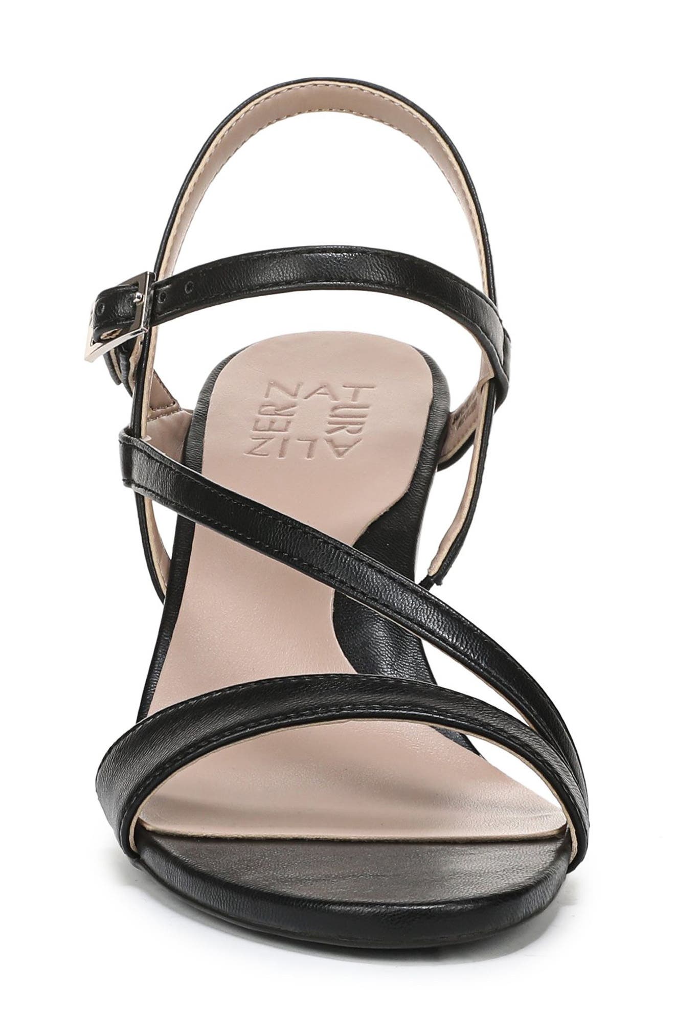 Hara Sandal, Alternate, color, BLACK FAUX LEATHER