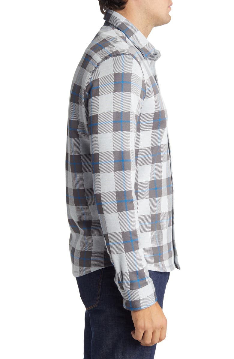 Stone Rose Men's Check Plaid Button-Up Shirt, Alternate, color, Grey