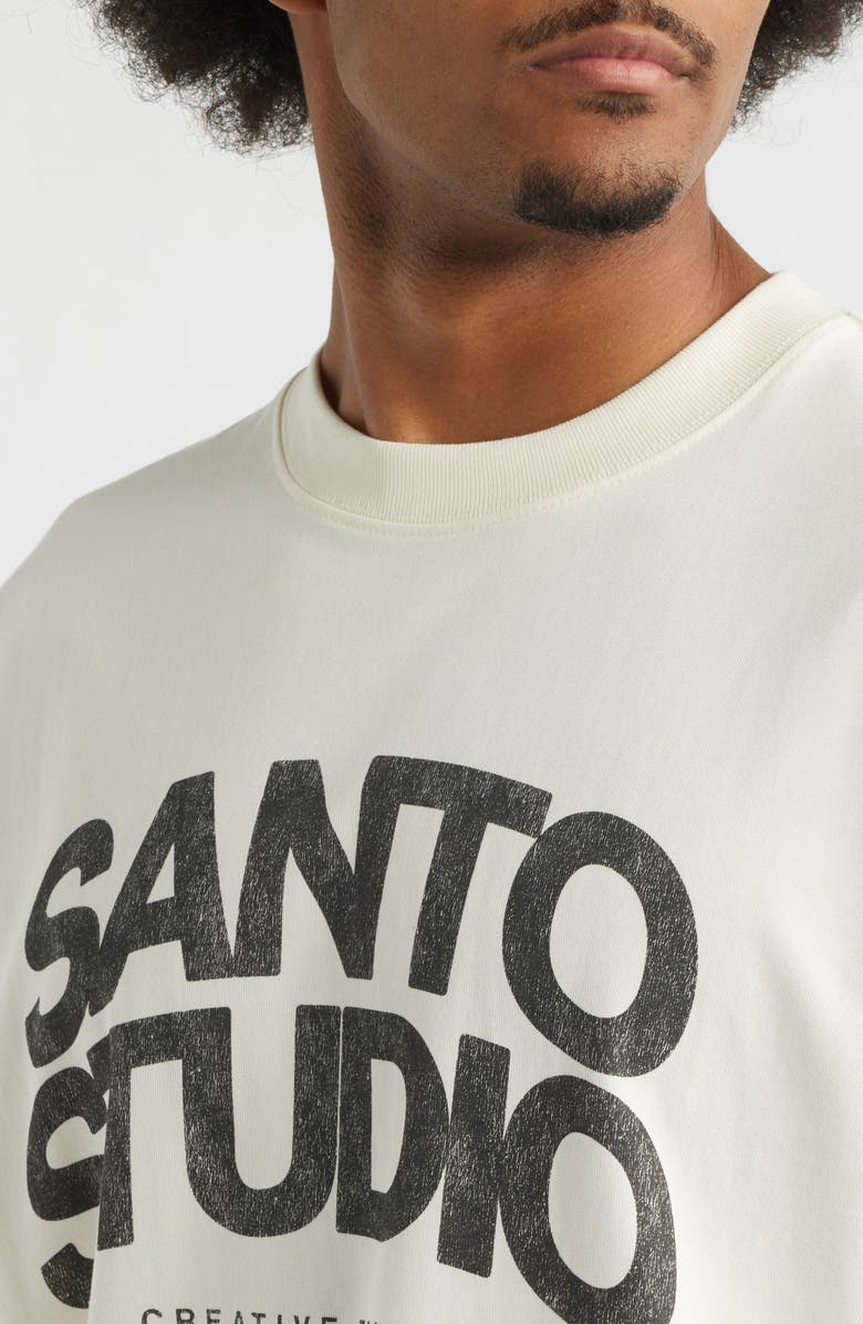 SANTO STUDIO Creative Team Graphic T-Shirt, Alternate, color, Off White