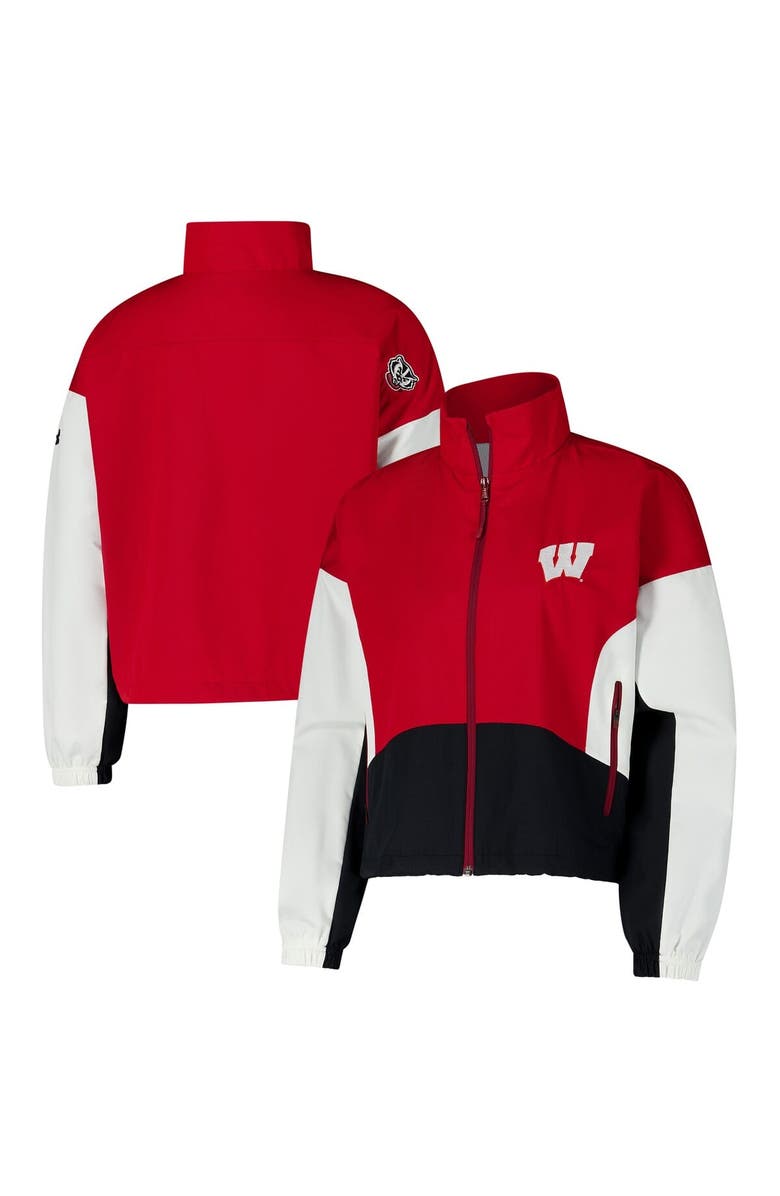 Under Armour Women's Under Armour Red Wisconsin Badgers Gameday Stretch Woven Performance Full-Zip Jacket, Main, color, Red