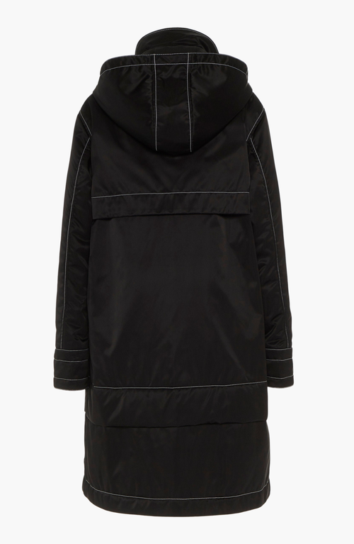 Shop Caalo Sustainable Down Water-resistant Anorak In Black