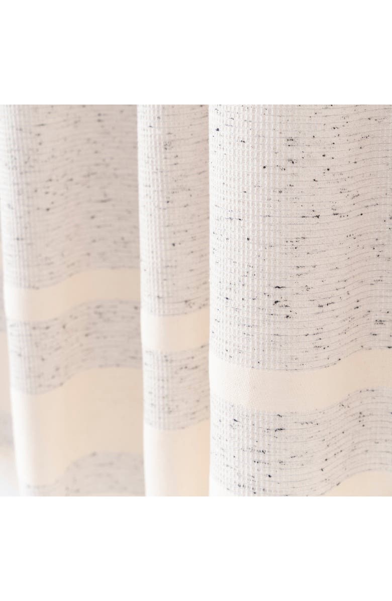 Olive & Linen Waffle Shower Curtain, Alternate, color, Gray With Black Dots