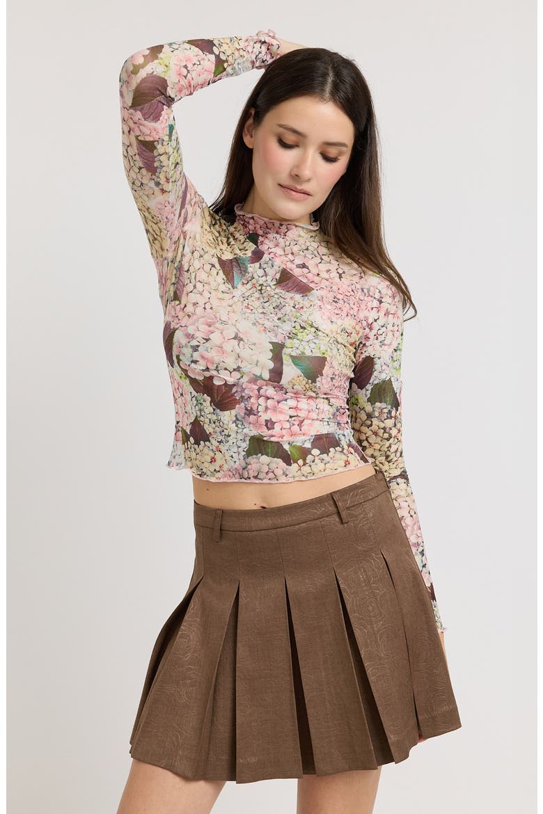 Kelsey Floral Mesh Top, Alternate, color, BLUSH MULTI