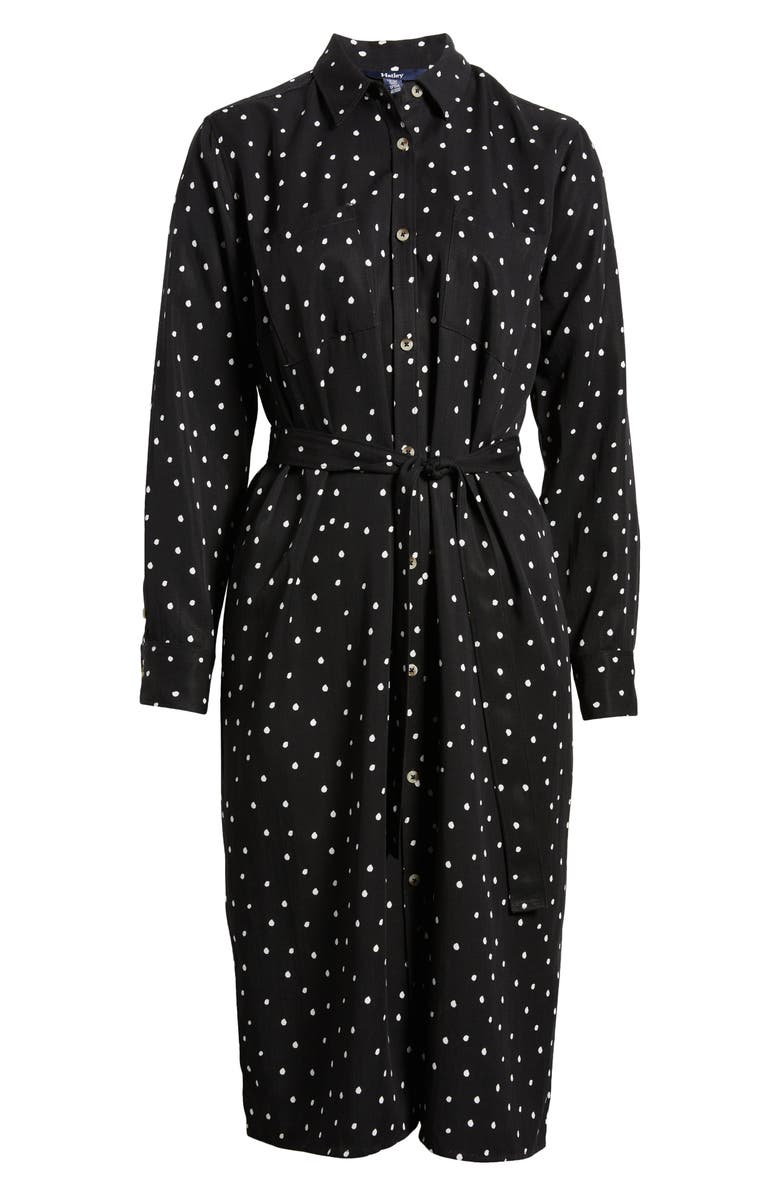 Hatley Polka Dot Long Sleeve Shirtdress, Alternate, color,