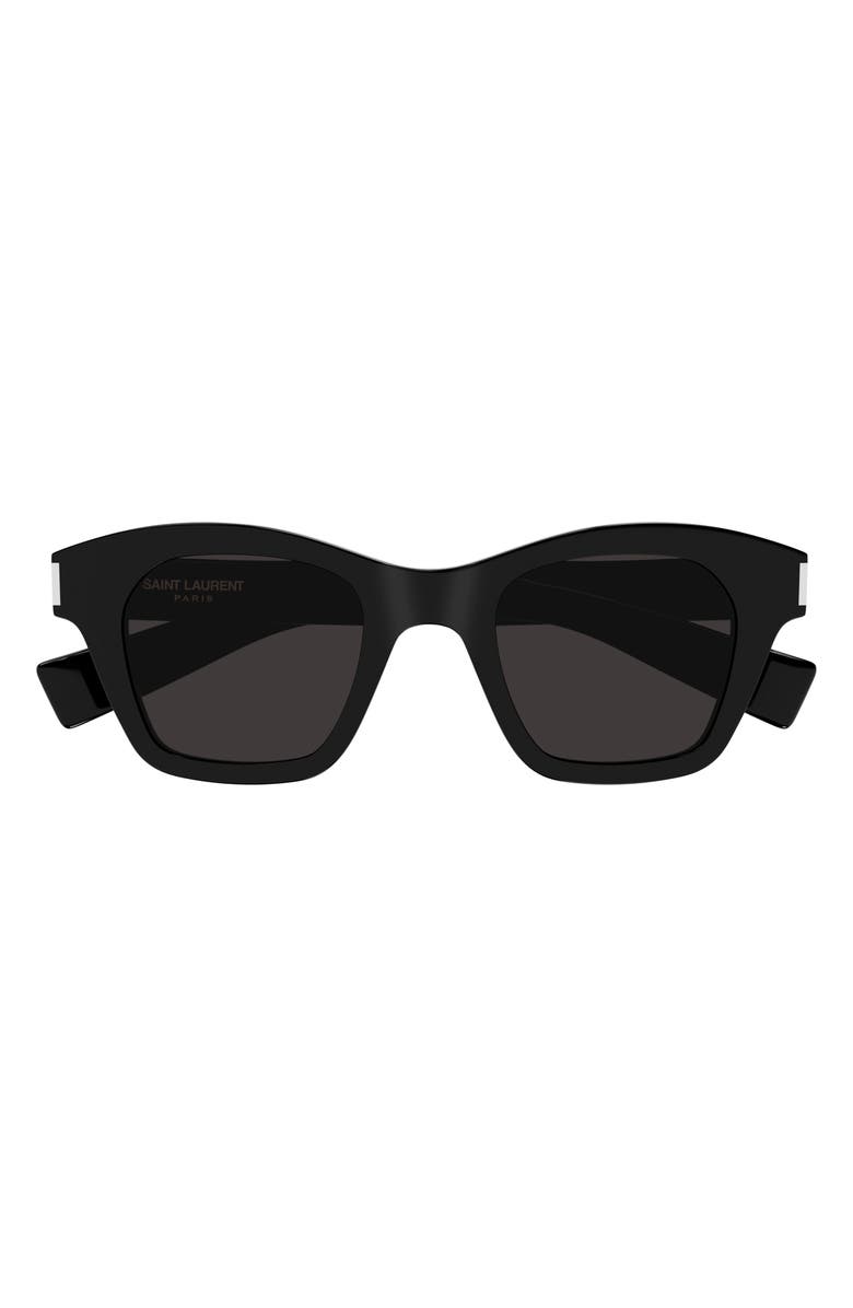 Saint Laurent 47mm Small Rectangular Sunglasses, Main, color, 