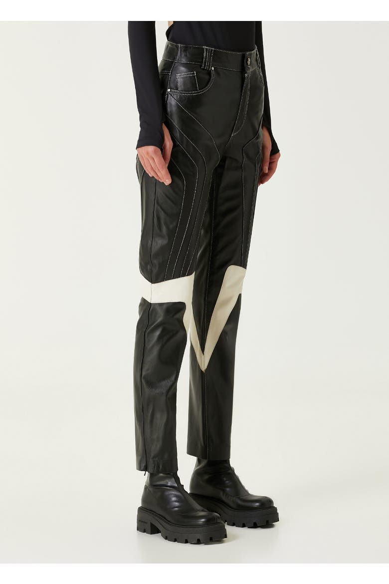 Boomerang Leather Pant, Alternate, color, Black