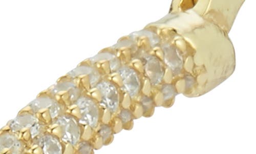 Chloe & Madison Chloe And Madison Large Pave Hoop Earrings In Gold