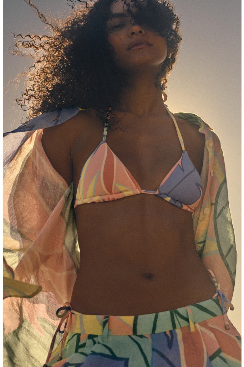 Elle Side Tie Bikini Bottoms, Alternate, color, RETRO JUNGLE