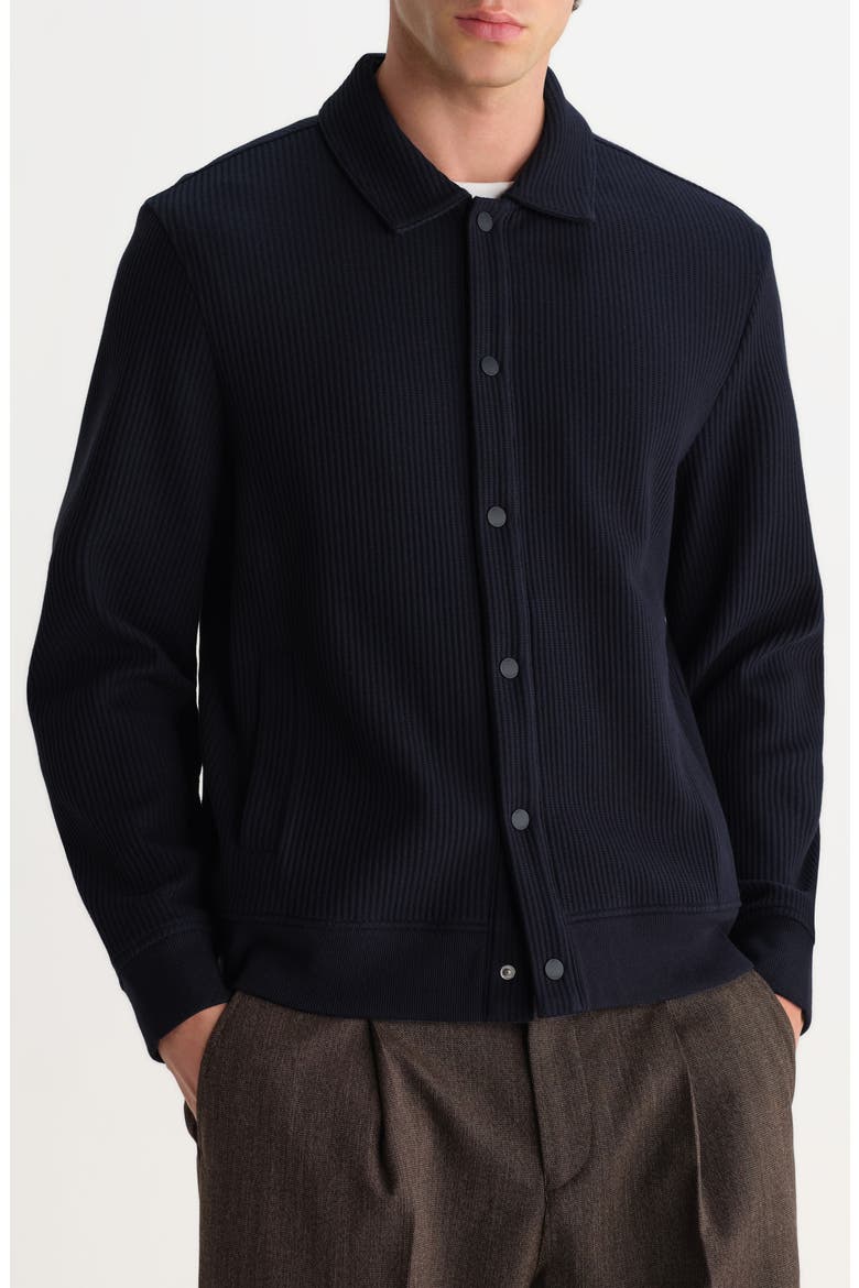 Hays Waffle Jersey Overshirt, Main, color, NAVY