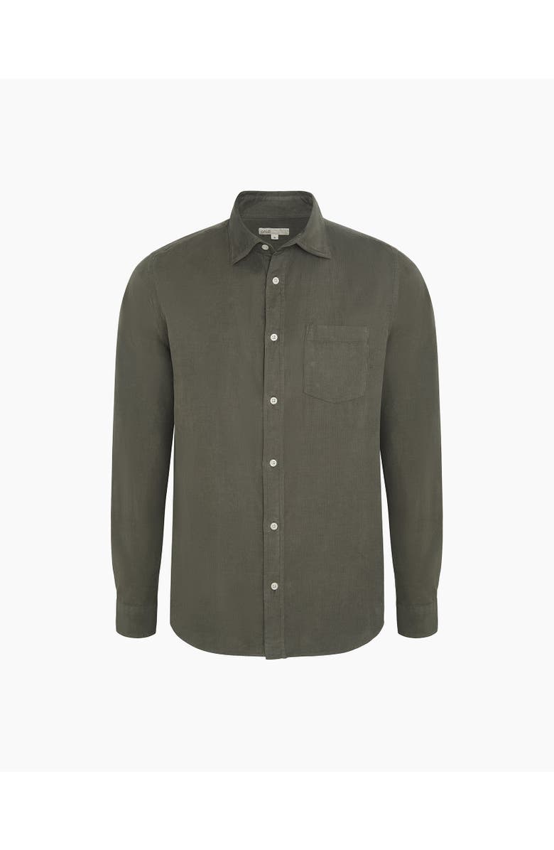 Onia Micro Cord Long Sleeve Button Down, Alternate, color, Dark Sage