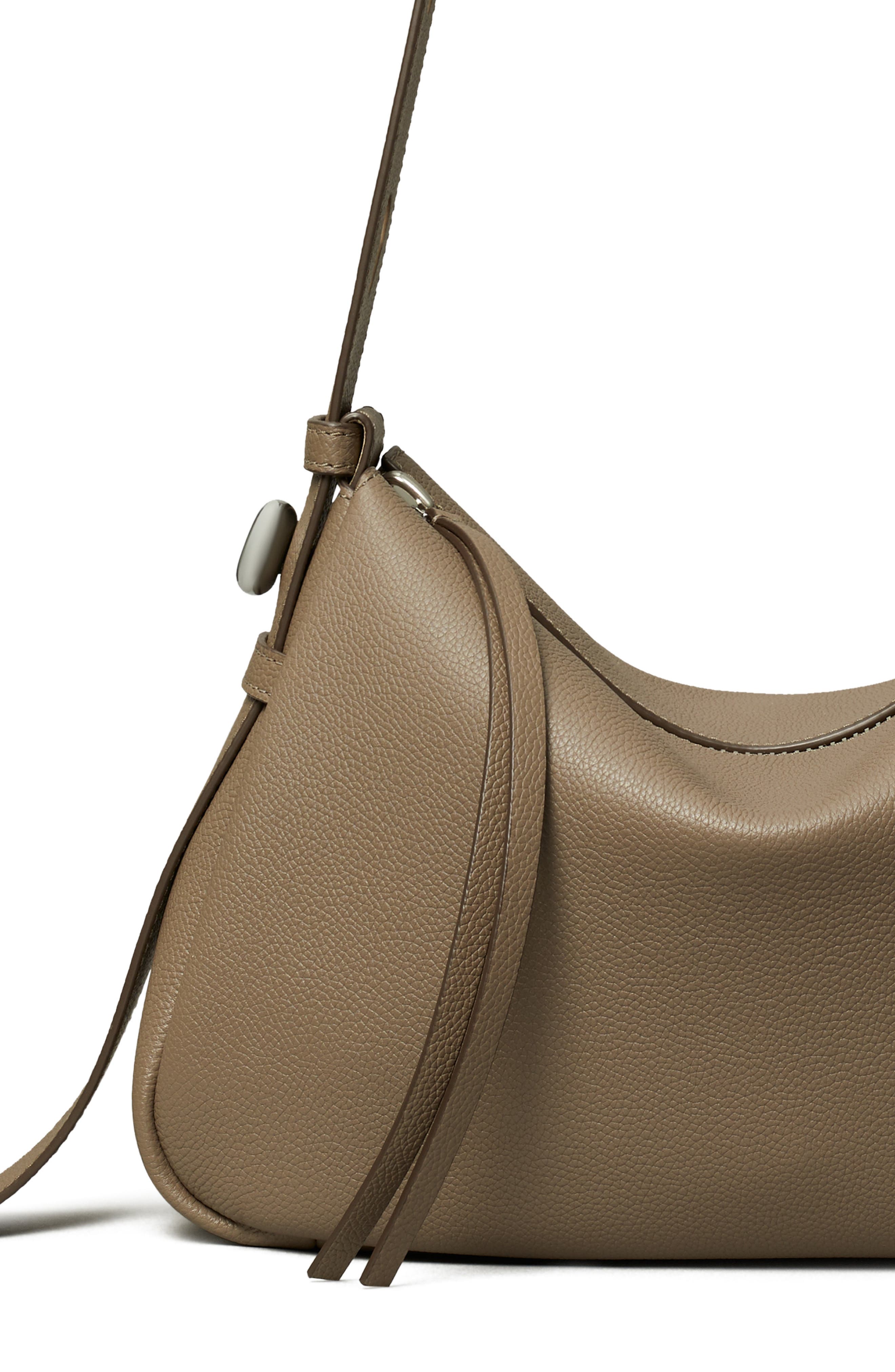 Romy Leather Shoulder Bag, Alternate, color, WILD MUSHROOM