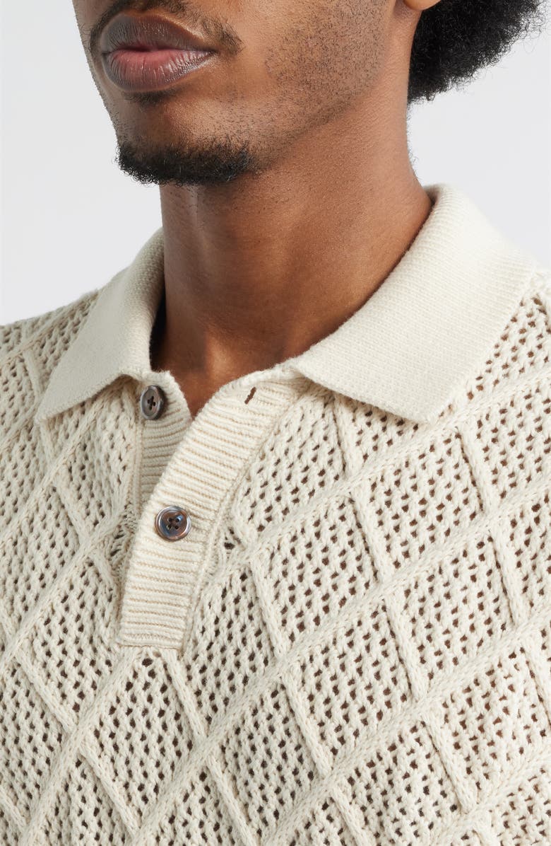 Obey Eryk Polo Sweater, Alternate, color, Birch