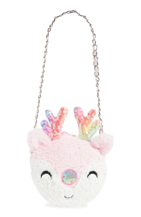 Kids' Plush Reindeer Crossbody Bag