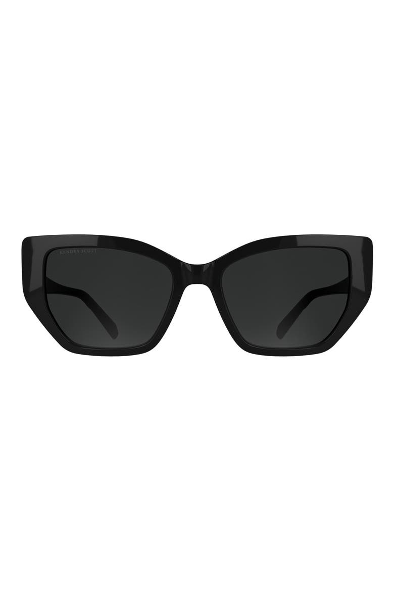 Dira 56mm Butterfly Sunglasses, Main, color, BLACK