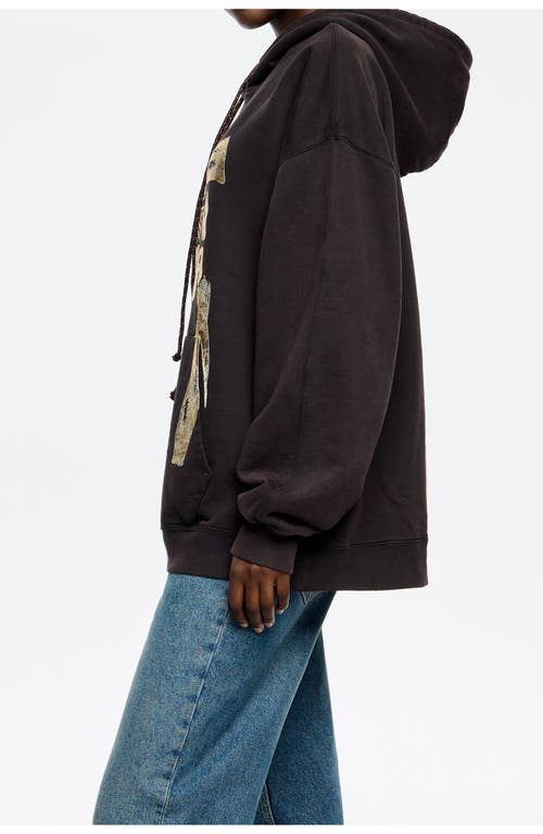 Bimba Y Lola Logo Tie Hoodie In Burgundy