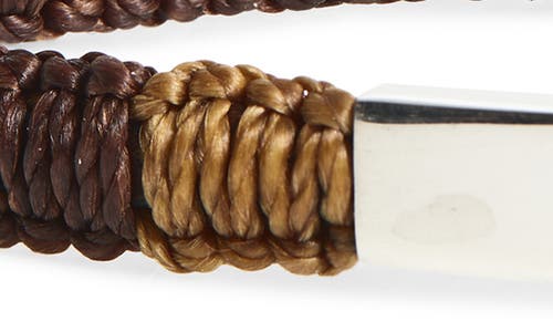 Caputo & Co Macramé Id Bracelet In Brown
