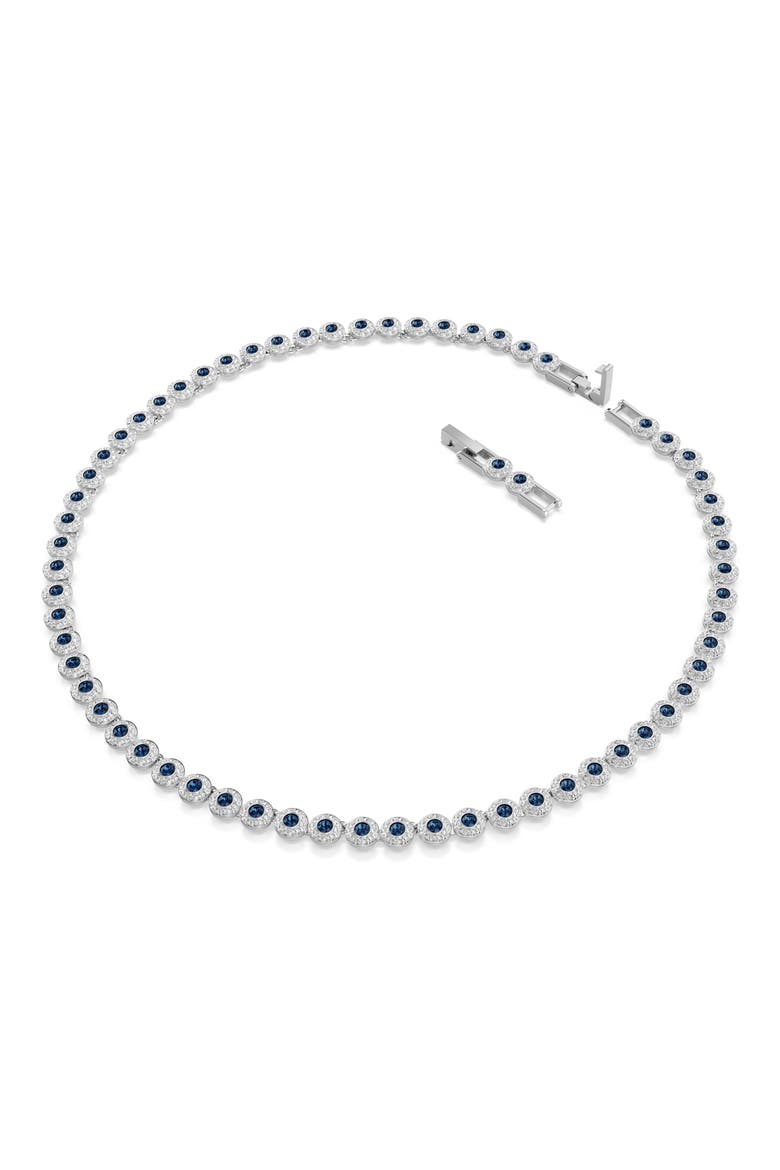 Una Angelic Tennis Necklace, Alternate, color, BLUE/ SILVER
