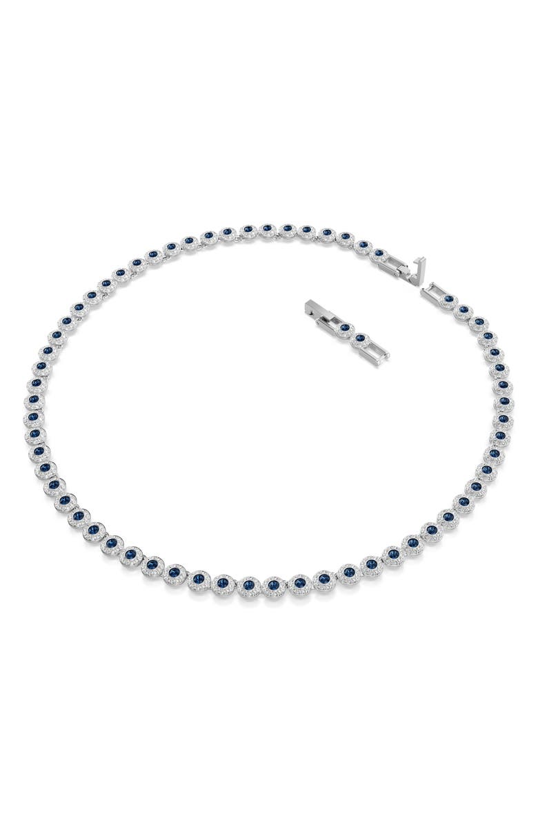 Swarovski Una Angelic Tennis Necklace, Alternate, color, Blue/ Silver