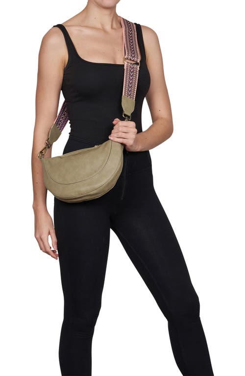 Urban Originals Super Mini Halfmoon Crossbody In Khaki