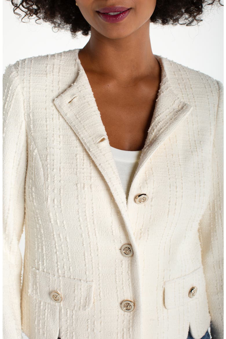 Scallop Trim Jacket, Alternate, color, CREAM BOUCLE