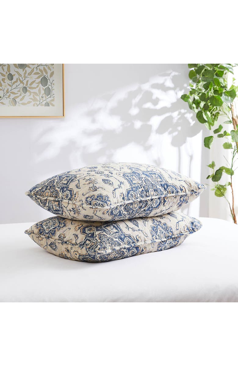 SOUTHSHORE FINE LINENS Persia Quilt & Sham Set, Alternate, color, Indigo