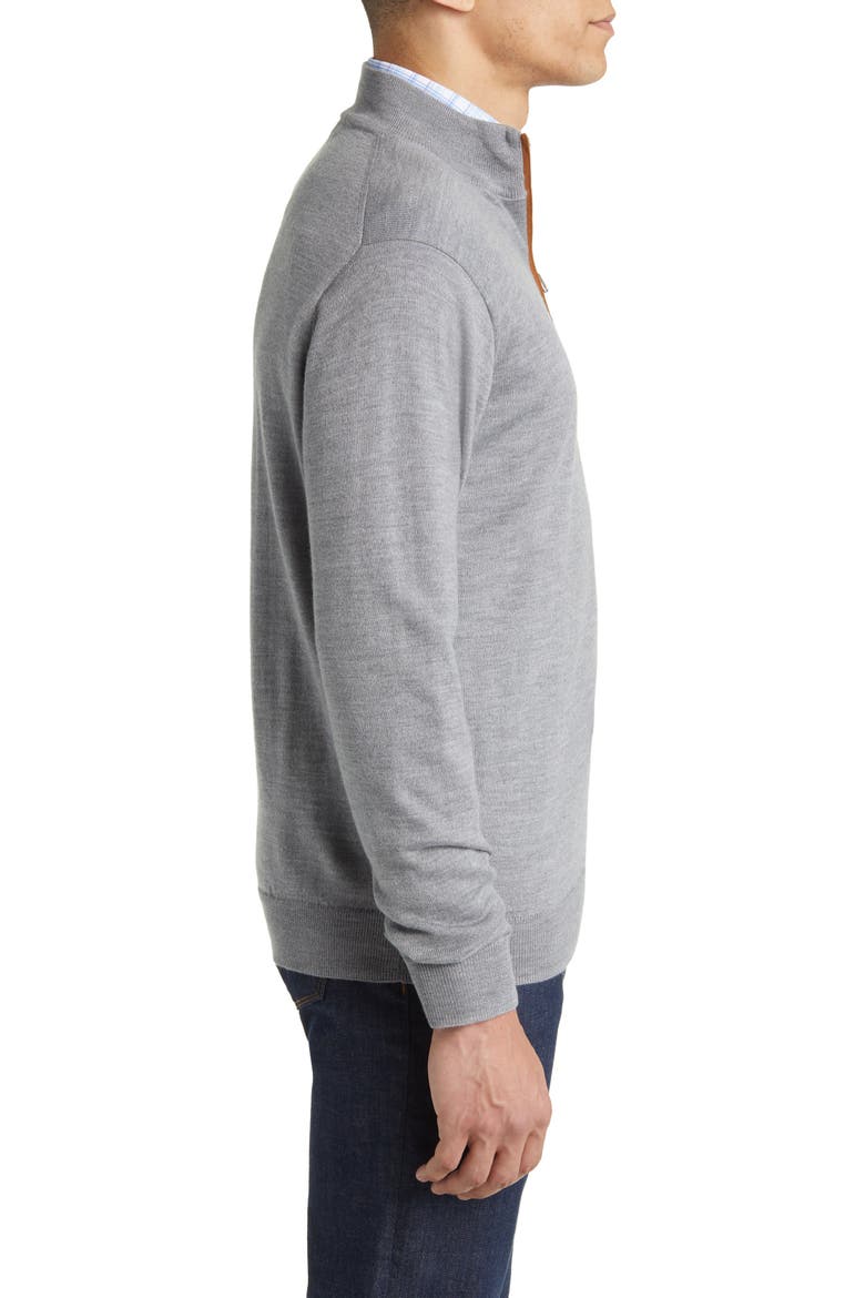 Autumn Crest Wool Blend Quarter Zip Pullover, Alternate, color, BRITISH GREY
