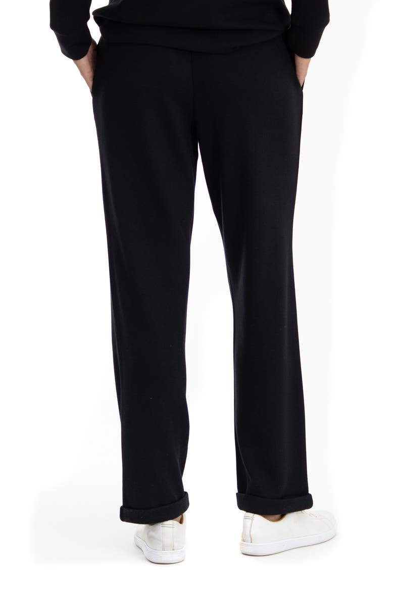 Scuba Pique Tailored Ankle Pants, Alternate, color, BLACK BEAUTY