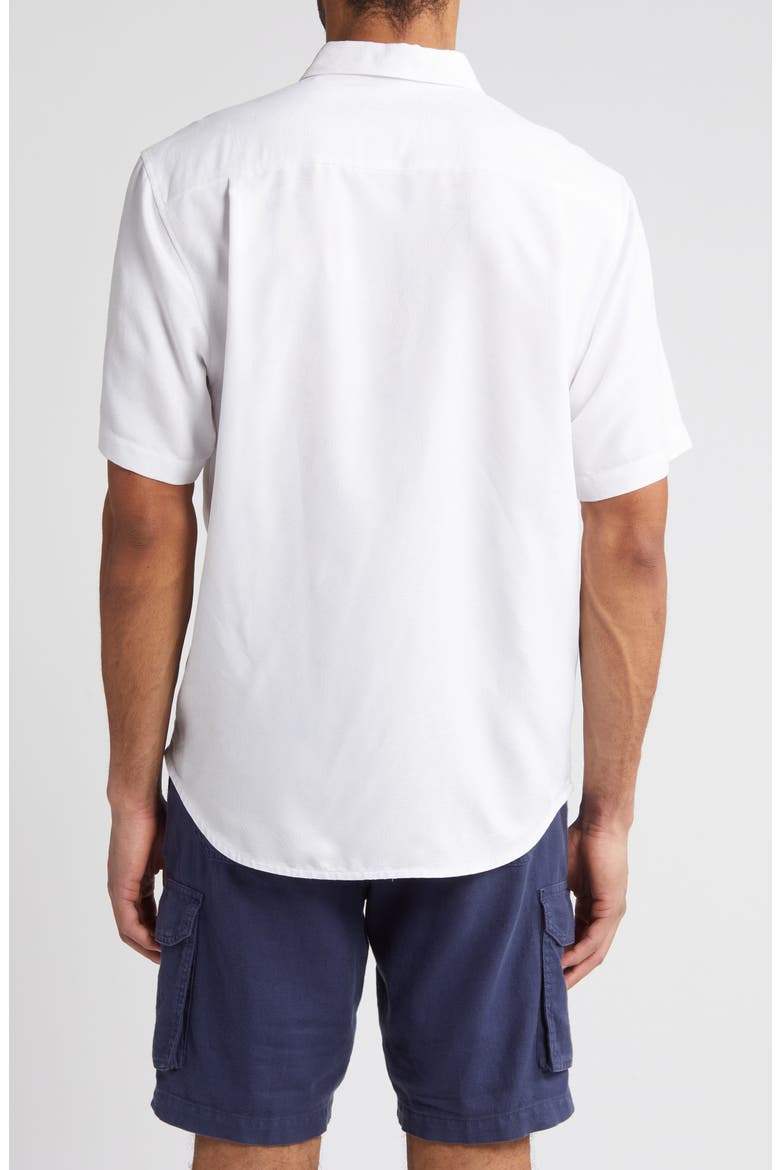 Coconut Point Keep it Frondly IslandZone® Short Sleeve Performance Button-Up Shirt, Alternate, color, WHITE