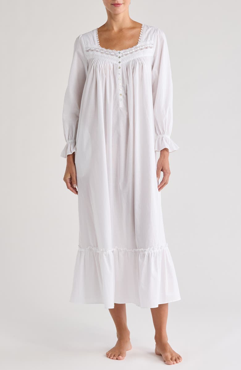 Eileen West Long Sleeve Cotton Ballet Nightgown, Main, color, 