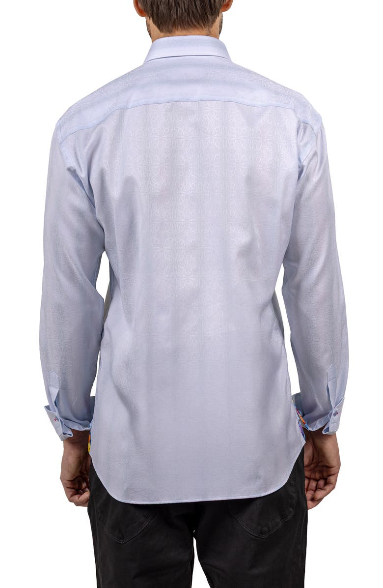 Maceoo Fibonacci Ascension 0075 Contemporary Fit Button-Up Shirt, Alternate, color, White Multi