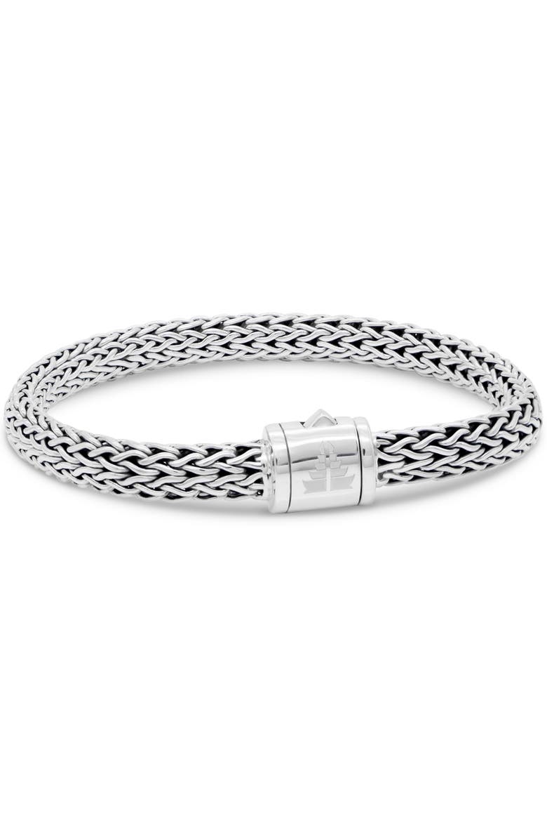 DEVATA Dragon Bone Oval 7mm Chain Bracelet in Sterling Silver, Main, color,