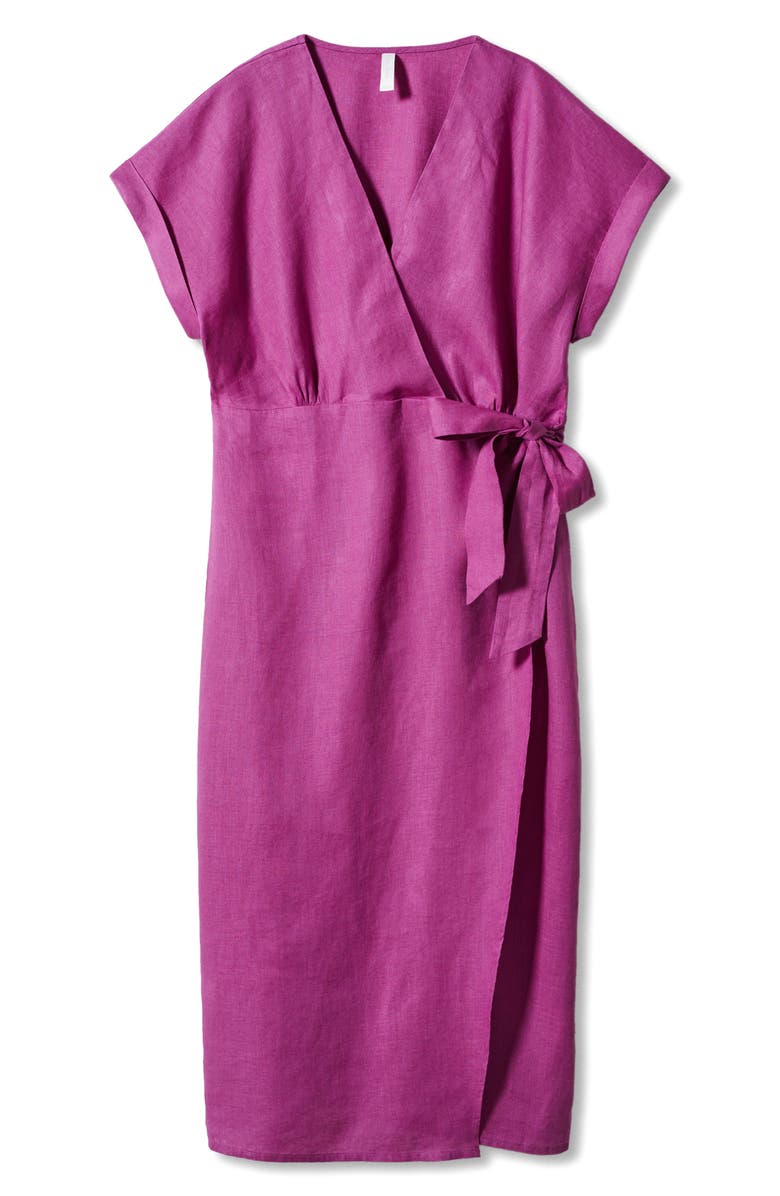 MANGO Wrap Bodice Linen Dress | Nordstromrack MANGO Wrap Bodice Linen Dress | Nordstromrack