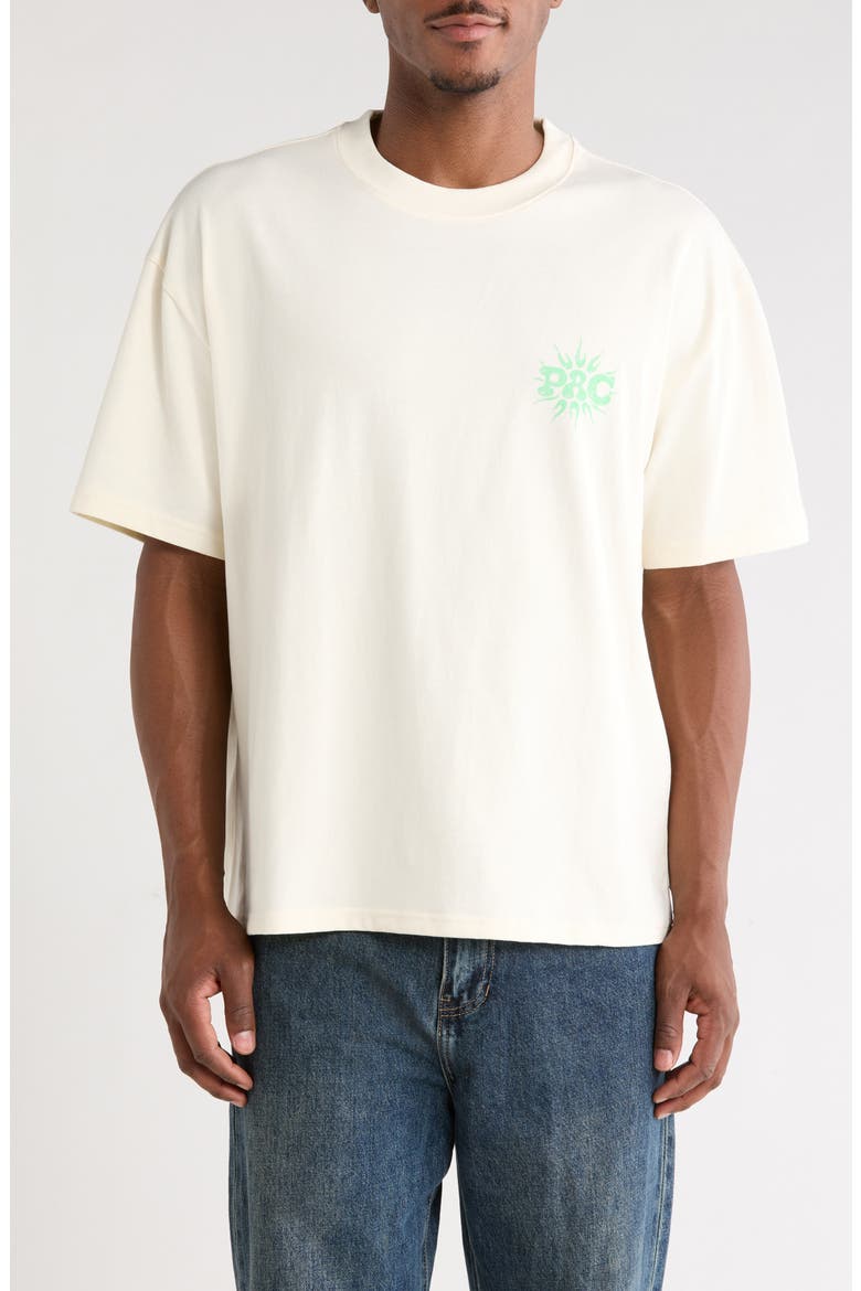 Logo Cotton Graphic T-Shirt, Main, color, CREAM