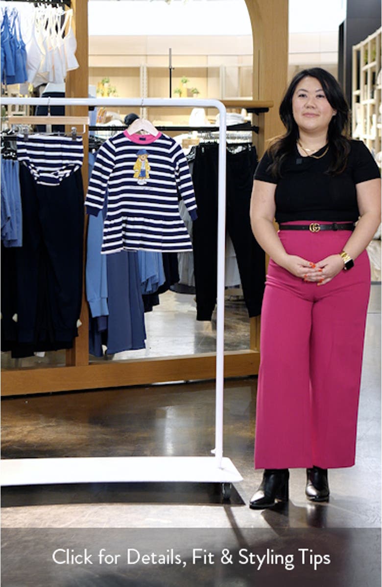 Polo Bear Stripe Long Sleeve Graphic Dress & Bloomers, sales video thumbnail