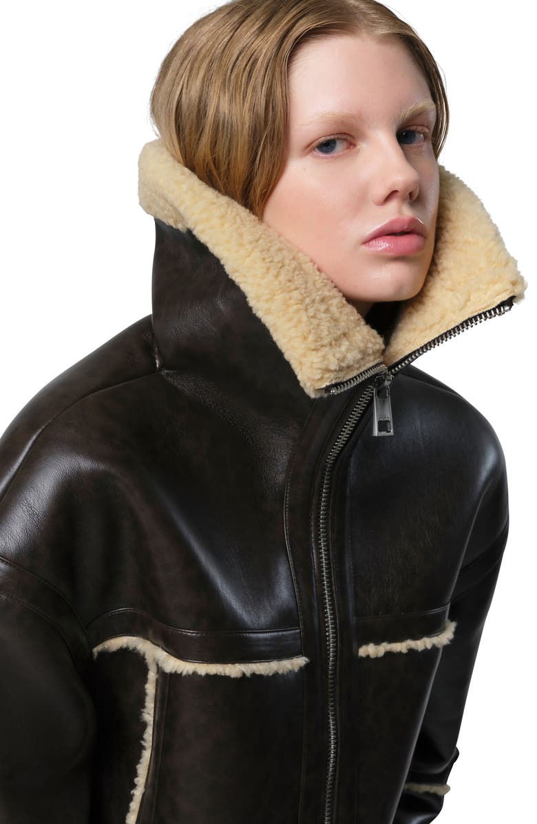 Apparis Calina Bonded Faux Shearling Coat, Alternate, color, 