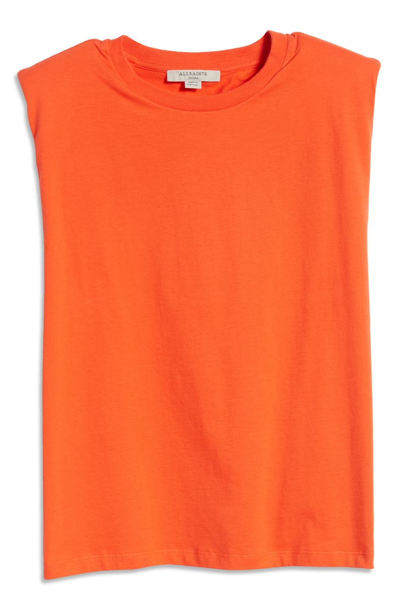 AllSaints Coni Shoulder Pad Cotton Sleeveless Muscle T-Shirt, Alternate, color,