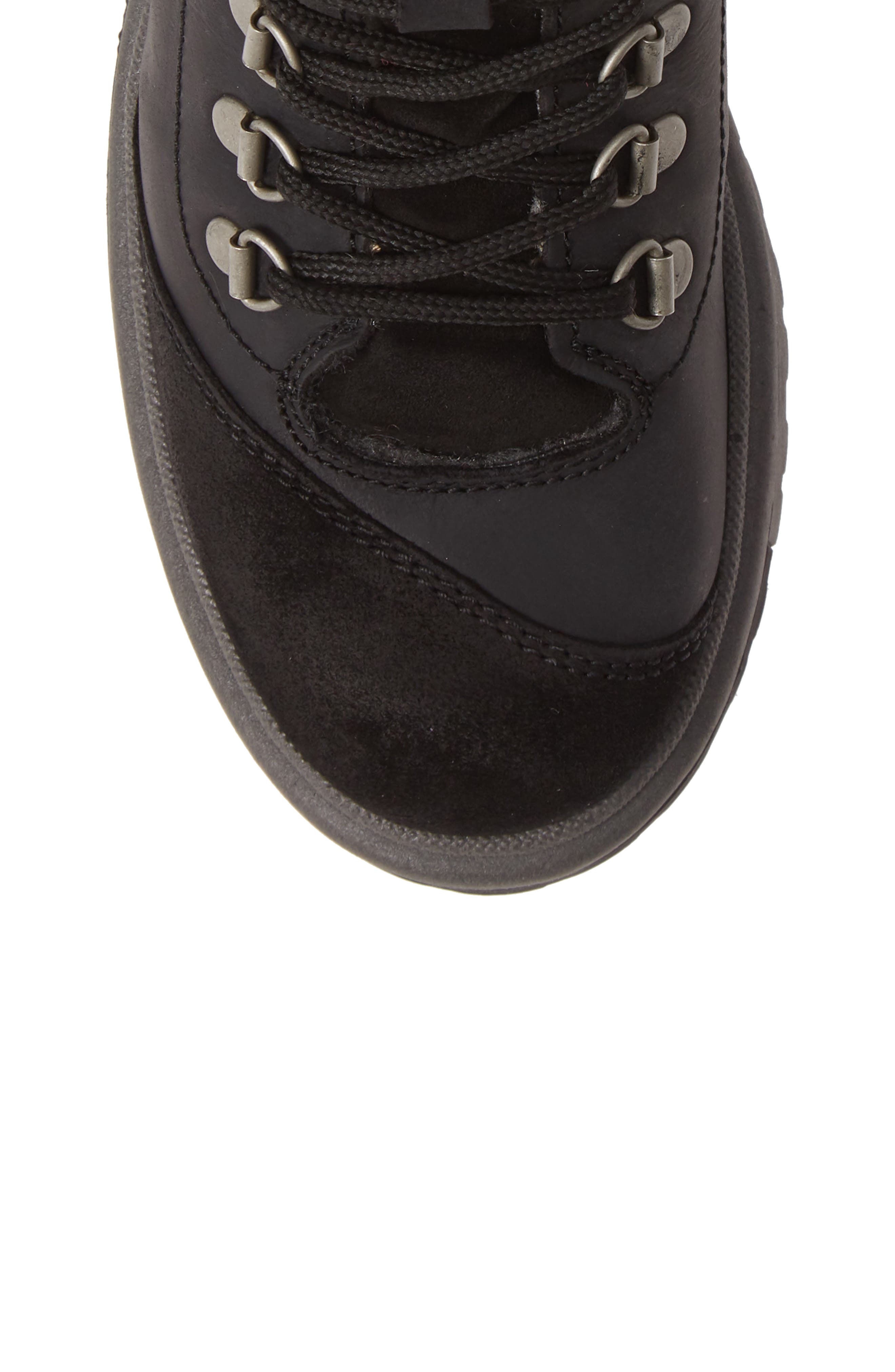 Angus Waterproof Wool Lined Hiking Boot, Alternate, color, BLACK LEATHER/ SUEDE