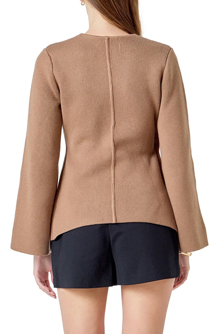 Wrap Look Cardigan, Alternate, color, MOUSSE