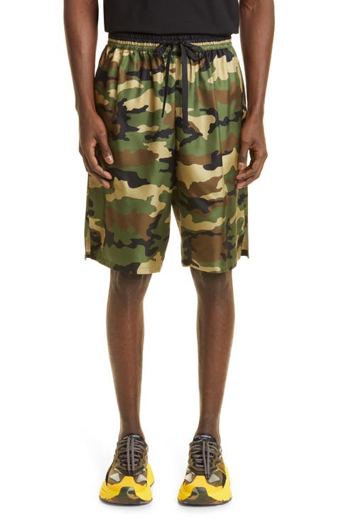 Men's Camo Silk Twill Shorts