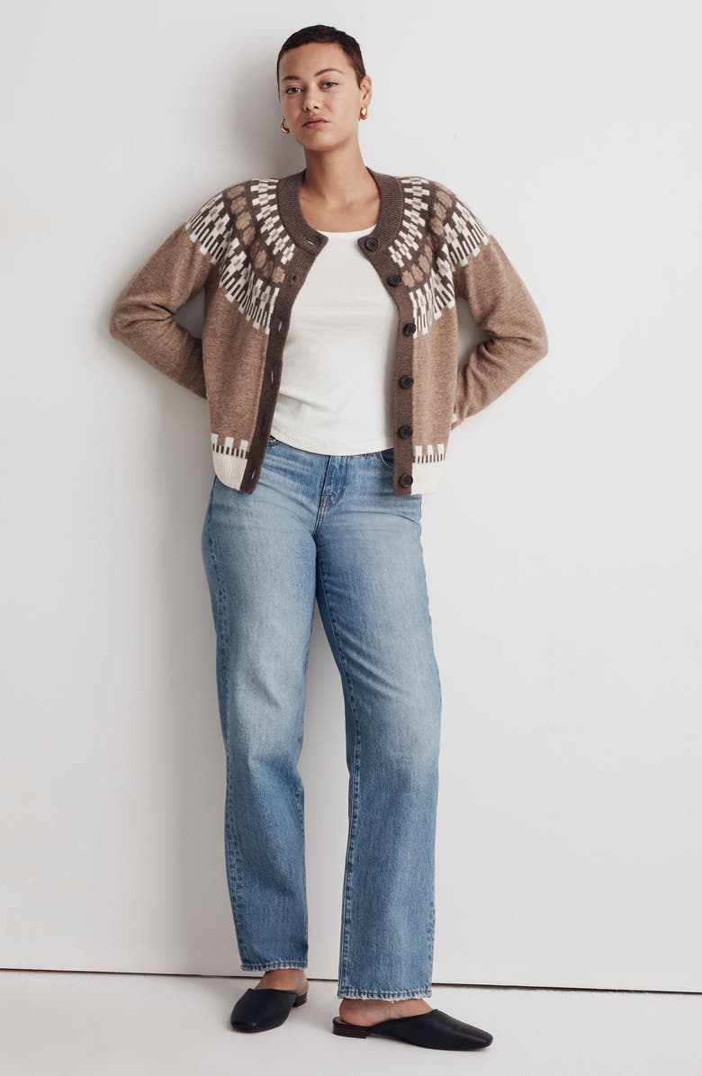 Madewell Fair Isle Frankfort Cardigan, Alternate, color, 