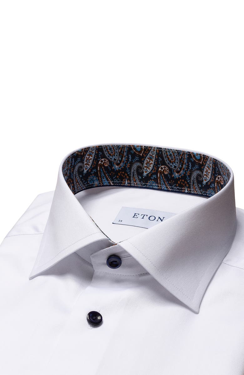 Eton Contemporary Fit Twill Dress Shirt, Alternate, color,