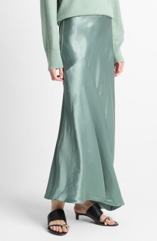 Vince Panel Bias Maxi Skirt In Green