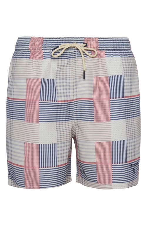 Barbour Patch Swim Trunks In Washed Stone Beige