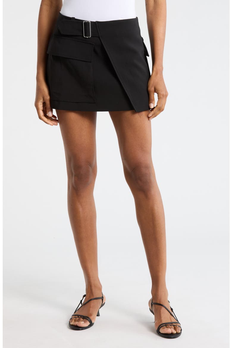 Conan Belted Cargo Miniskirt, Main, color, BLACK