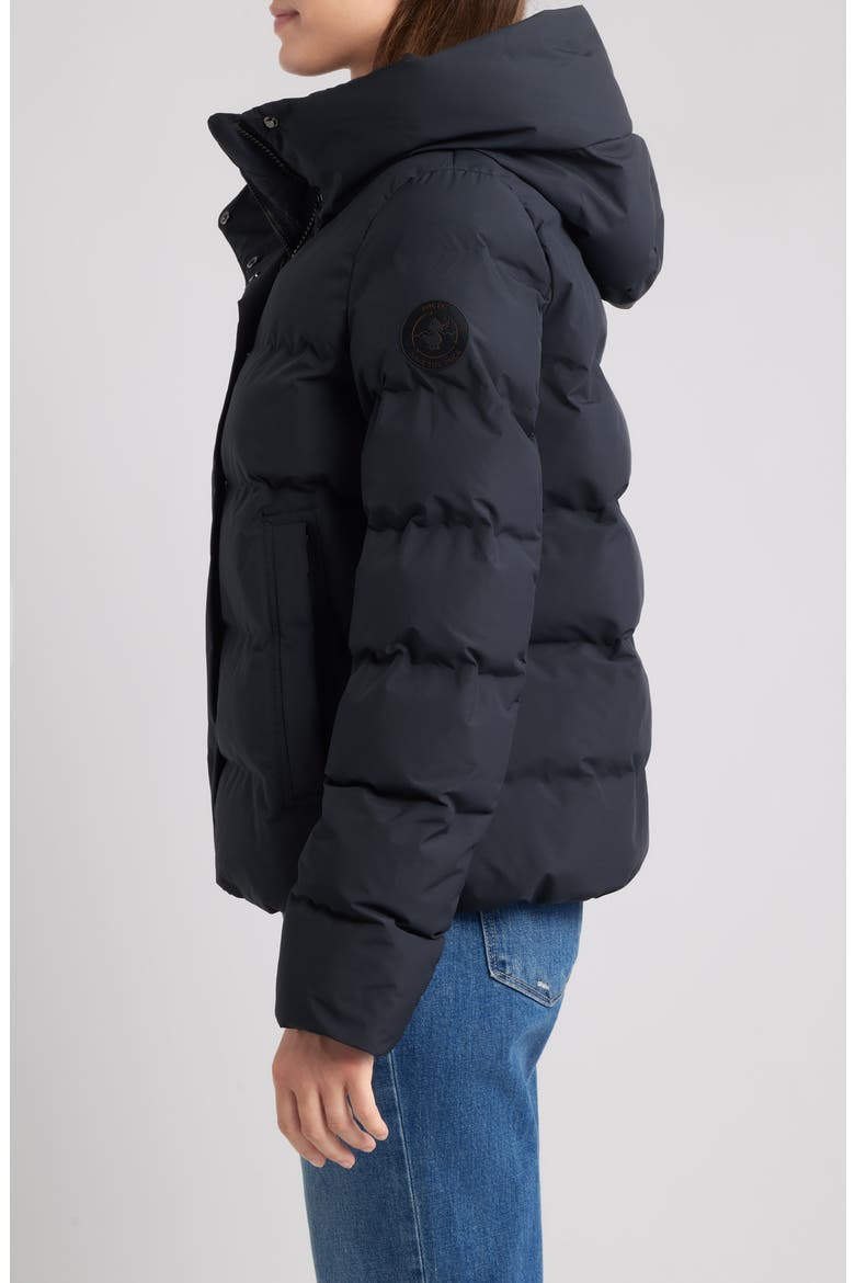 Arena Waterproof Hooded Puffer Jacket, Alternate, color, BLACK