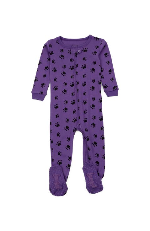 Footed Printed Cotton Matching Family Pajamas, Coordinated Prints (Baby)