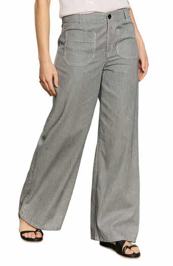 Sanctuary The Marine Stripe Patch Pocket Wide Leg Pants