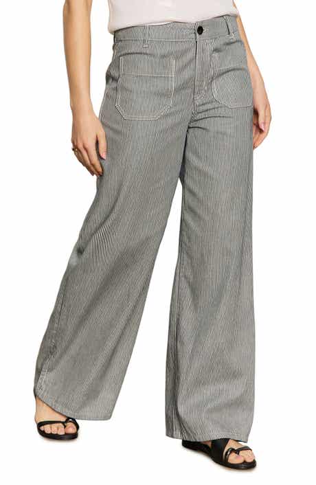 Sanctuary The Marine Stripe Patch Pocket Wide Leg Pants