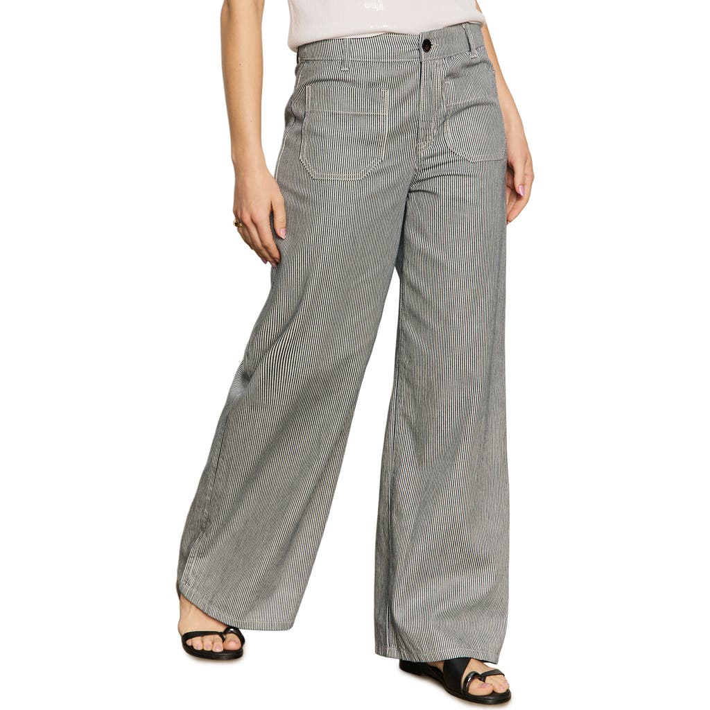 Sanctuary The Marine Stripe Patch Pocket Wide Leg Pants
